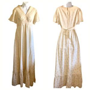 Joni Blair Prairie Dress Maxi Vintage 80s Boho Cottagecore